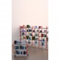 Bibliotheksregal 200 cm hoch, Anbauteil, 98x50 cm (B/T) doppelseitig, 